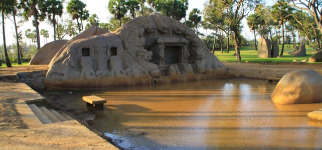 Der Tiger Cave in Mahabalipuram