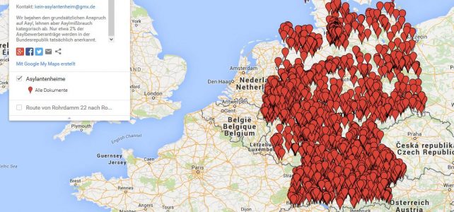 Deutschlandkarte Asylantenheime